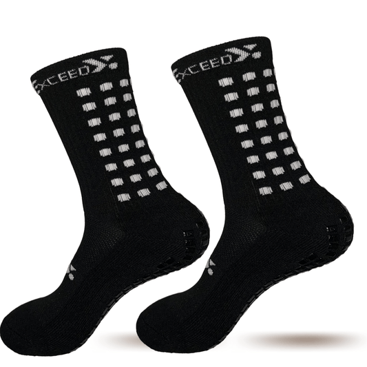 Chaussettes antidérapantes personnalisées ULTRAGRIP | ExceedYou® | NOIR - exceedyou.fr