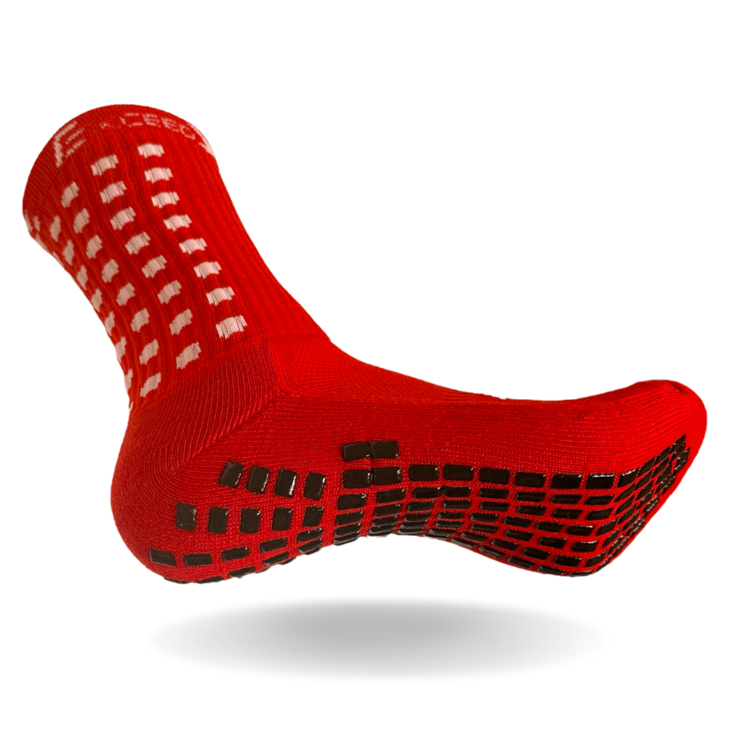 Chaussettes antidérapantes personnalisées ULTRAGRIP | ExceedYou® | ROUGE - exceedyou.fr