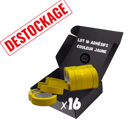 PACK 16 ADHÉSIFS JAUNES (Lot de 16 rouleaux) - DÉSTOCKAGE