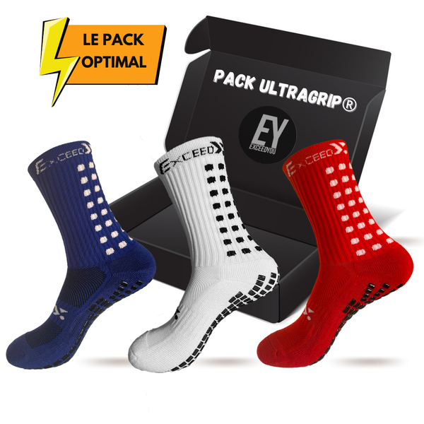 Pack 3 paires de chaussettes antidérapantes ULTRAGRIP®