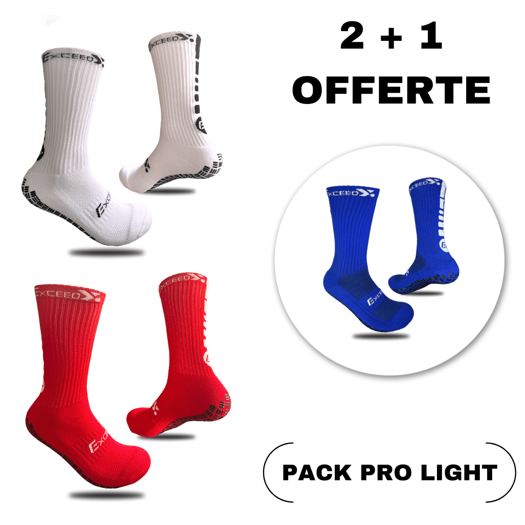Pack 2+1 paires de chaussettes antidérapantes PRO LIGHT® - exceedyou.fr