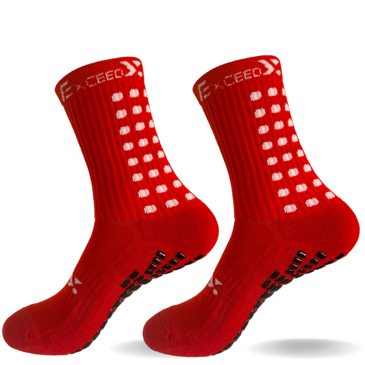 chaussettes antidérapantes personnalisées Ultragrip rouge