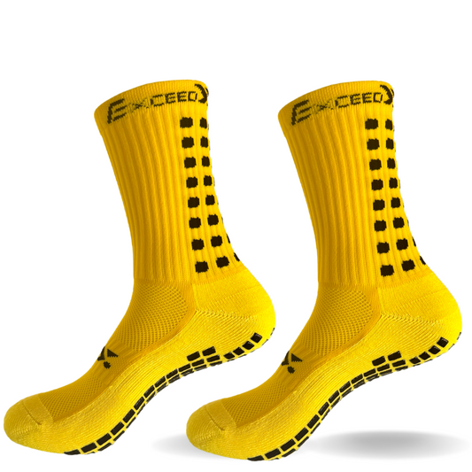 chaussettes antidérapantes personnalisées Ultragrip jaune