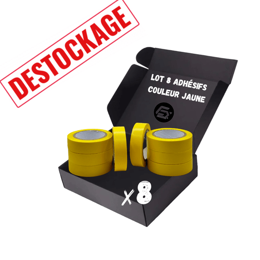 PACK AHDÉSIFS JAUNES (Lot de 8 rouleaux) - DÉSTOCKAGE - exceedyou.fr